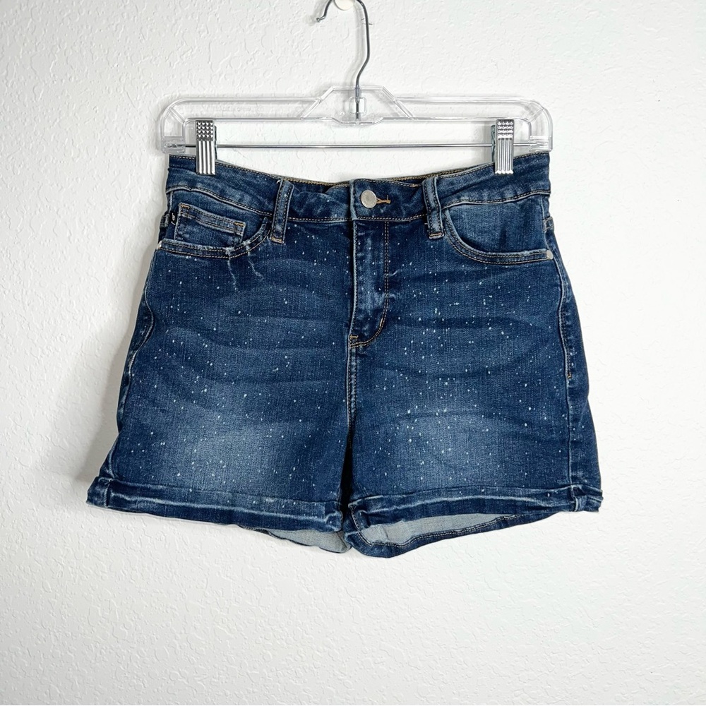 Judy Blue Ava Splattered High Rise Shorts Women Size Medium A5